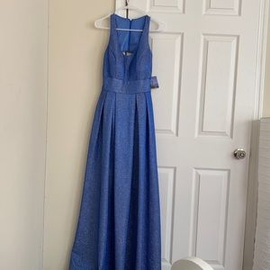 Blue sparkly prom dress